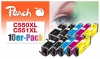 320700 - Peach 10er-Pack Tintenpatronen, kompatibel zu PGI-550XL, CLI-551XL Canon